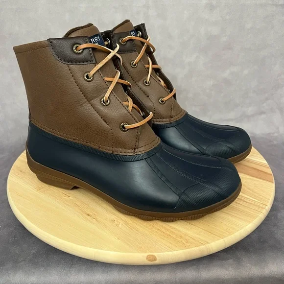 Sperry Shoes Womens Sperry Size M Brown Navy Waterproof